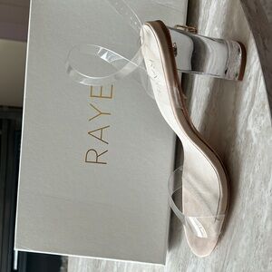 Beautiful glass Heels purchase from Revolve